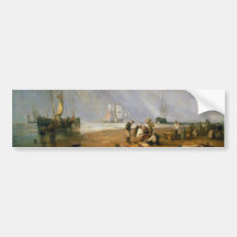 Der Fischmarkt an Hastings Strand J.M.W. Turner Autoaufkleber