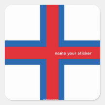 Der Flaggenaufkleber Färöer Färöer
