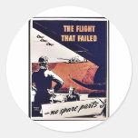 Der Flug, der versagte Runde Sticker