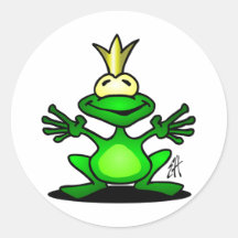 Der Frosch-Prinz Runde Sticker
