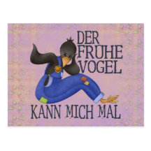 Der Frühe Vogel Postkarte
