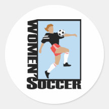 Der Fußball der Frauen Runder Sticker
