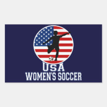 Der Fußball USA-Frauen Rechteckige Sticker