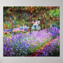 Der Garten des Künstlers bei Giverny, Claude Monet Plakat