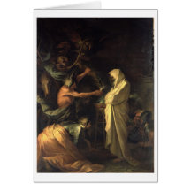 Der Geist von Samuel erscheinend zu Saul am hous Karte