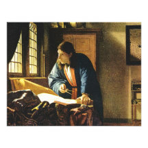 Der Geograph Johannes Vermeers (circa 1669) Individuelle Ankündigungen