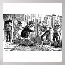 "Der glückliche Straßen-Reiniger Calaveras " Posterdrucke