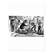 "Der glückliche Straßen-Reiniger Calaveras " Postkarte
