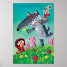 Der große schlechte Wolf Posterdruck