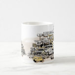 Der größere Vorstadtstreifen Tee Tasse