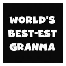 Der Gut-est Granma der Welt Schwarzweiss Ankündigungskarten