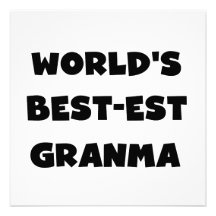 Der Gut-est Granma der Welt Schwarzweiss Personalisierte Einladungen