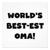 Der Gut-est Oma der Welt schwarze oder weiße Gesch Individuelle Ankündigungskarte