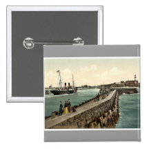 Der Hafen, Warnemunde, Rostock, Mecklenburg-Schwer Button
