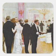 Der Hochzeits-Empfang, c.1900 Aufkleber
