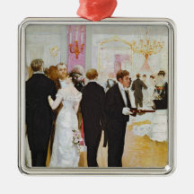 Der Hochzeits-Empfang, c.1900 Weihnachtsornament