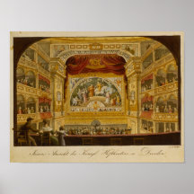Der Innenraum des königlichen Theaters in Dresden Plakatdruck