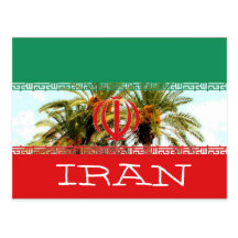 Der Iran-Flagge Postkarte
