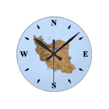 Der Iran-Karten-Uhr Uhren