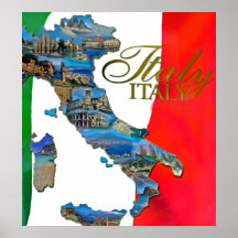 Der italienische "Stiefel " Posterdrucke