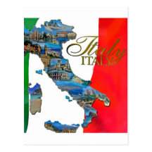 Der italienische "Stiefel " Postkarte