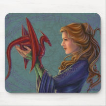 Der junge rote Drache Mousepad