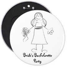 Der Junggeselinnen-Abschieds-Knopf der Braut Button