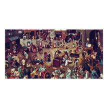 Der Kampf zwischen Karneval und, durch Bruegel gel Foto Karten Vorlage