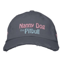 Der Kindermädchen-Hund, amerikanische Pitbull Terr Besticktes Baseballcap