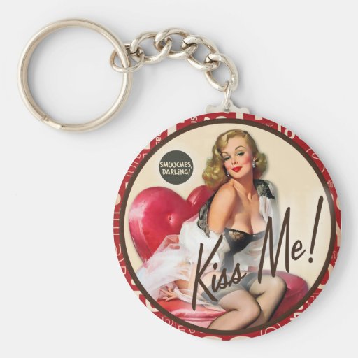 Der Kitsch Bitsch: "Küssen Sie mich" Valentinsgruß Schlüsselbänder