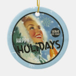 Der Kitsch BItsch: Retro frohe Feiertage Weihnachtsornament