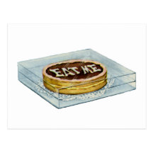 Der kleine Kuchen sagte Eat ich, also Alice tat! Postkarte