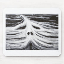 Der Kopf von Leviathan (Schwarzweiss-Surrealismus) Mousepad