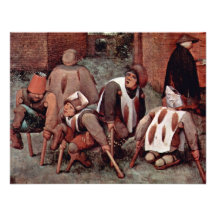 Der Krüppel durch Bruegel D. Ä. Pieter (beste Qual Personalisierte Einladungskarte
