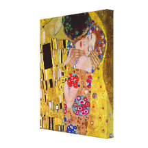 Der Kuss (Detail) durch Gustav Klimt Gespannte Galerie Drucke