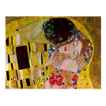 Der Kuss (Detail) durch Gustav Klimt Postkarte