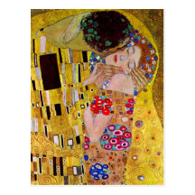 Der Kuss (Detail) durch Gustav Klimt Postkarte