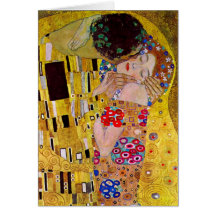 Der Kuss durch Gustav Klimt Grußkarten