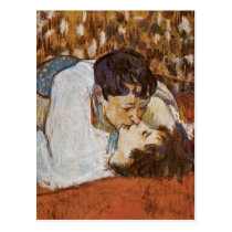 Der Kuss - durch Henride Toulouse-Lautrec postkarten