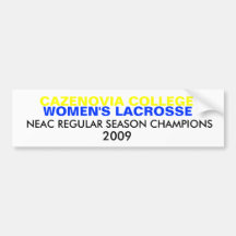 DER LACROSSE DER CAZENOVIA UNI-FRAUEN AUTOAUFKLEBER