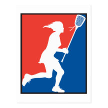 Der Lacrosse des Mädchens Postkarte