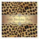Der Leopard-40. Geburtstags-Party Einladung der Fr