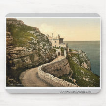 Der Leuchtturm, Llandudno, Wales seltenes Photochr Mauspad