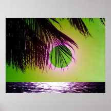 Der lila Strand Posterdruck