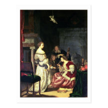 Der Maler mit seiner Familie, 1675 (Öl auf Platte) Postkarten