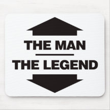 Der Mann die Legende - Schwarzes Mauspad
