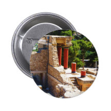 Der Minoan Palast von Knossos Bild Anstecknadelbutton