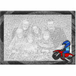 Der Motocross-Bilderrahmen des Kindes Fotostatue