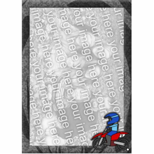 Der Motocross-Foto-Rahmen des Kleinkindes Photoskulptur