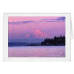 Der Mount Rainier am Sonnenuntergang, Staat Washin Karte